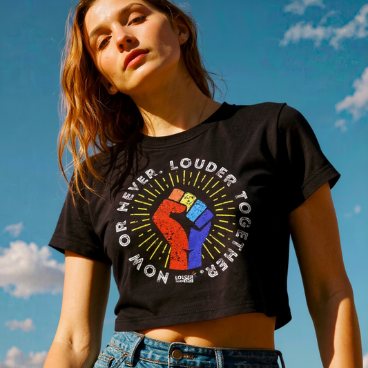 LOUDER TOGETHER CROPPED TEE