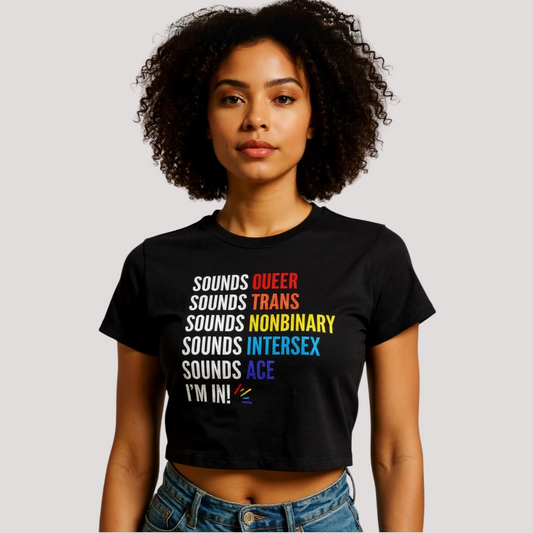 SOUNDS QUEER CROPPED TEE