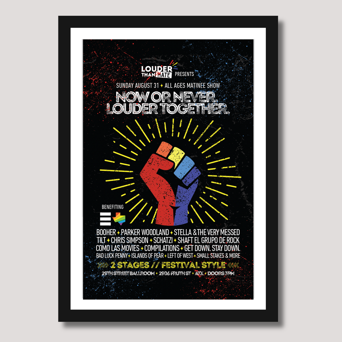NOW OR NEVER: LOUDER TOGETHER SHOW POSTER
